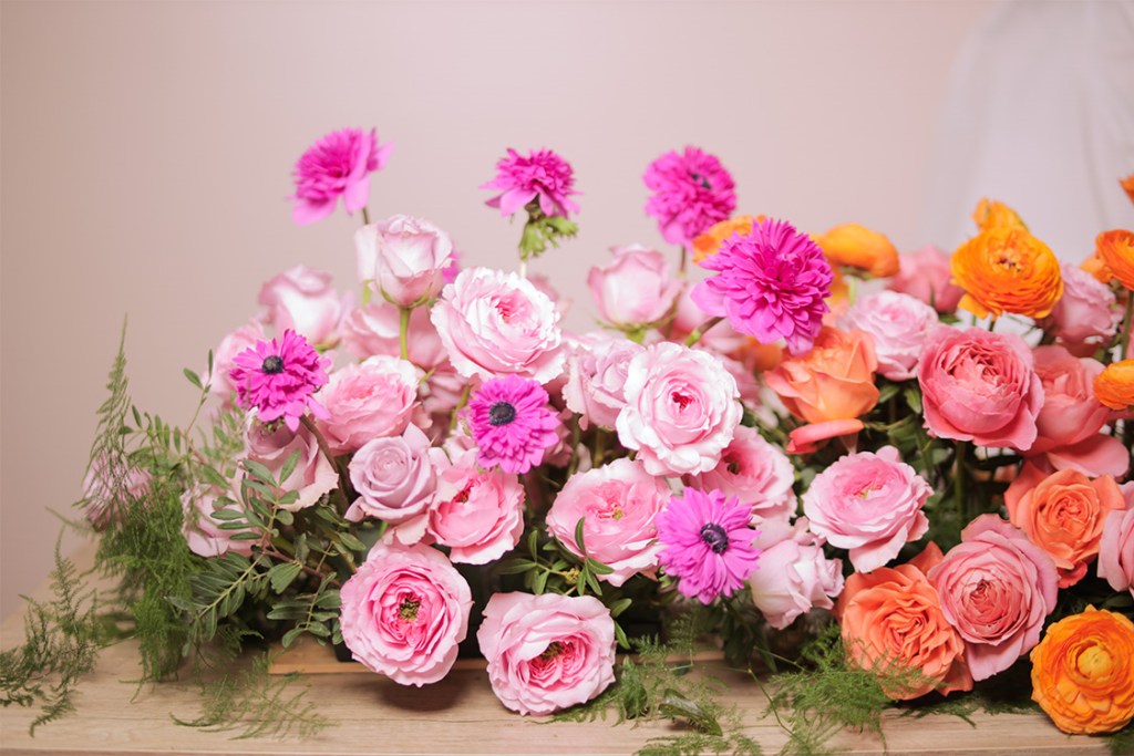 adding delicate flowers
