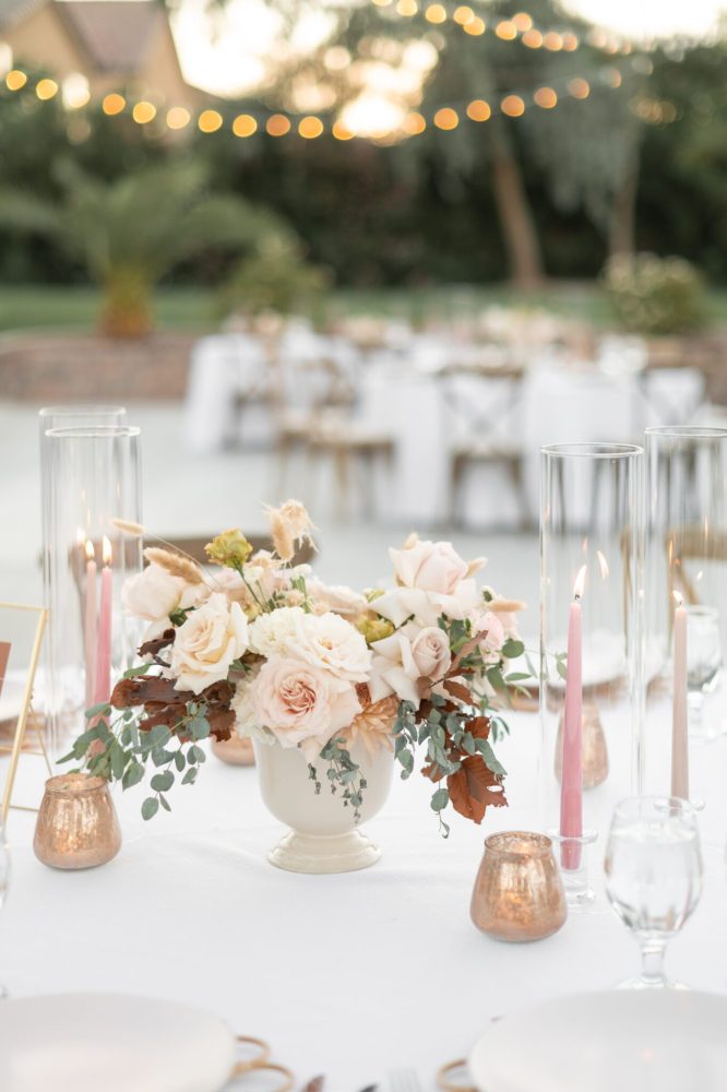 table decor with candles
